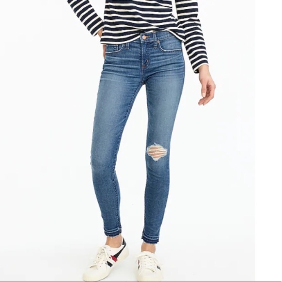 J. Crew Denim - J. Crew Toothpick Skinny Ankle Frayed Hem Jeans